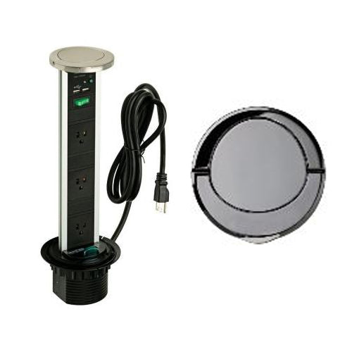 SensioPod Pop Up Power & Charging Station Gun Metal