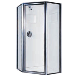 Neo Angle 38x70" Shower Door Kit w/Clear Glass & Nickel