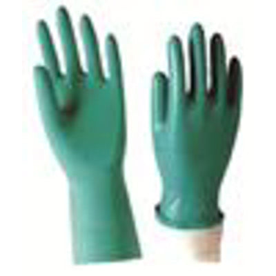 Green Nitrile 11 mil Unsupported Glove Size 8 - Small