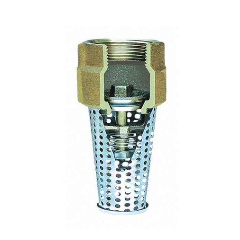 Foot Valve 1" Bronze with Strainer Lead Free Max Pressure 400 PSI