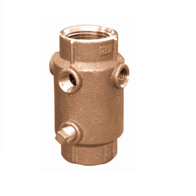 Check Valve 1" Bronze Control Center 601SB Lead Free w/4 Tappings Max Pressure 400 PSI