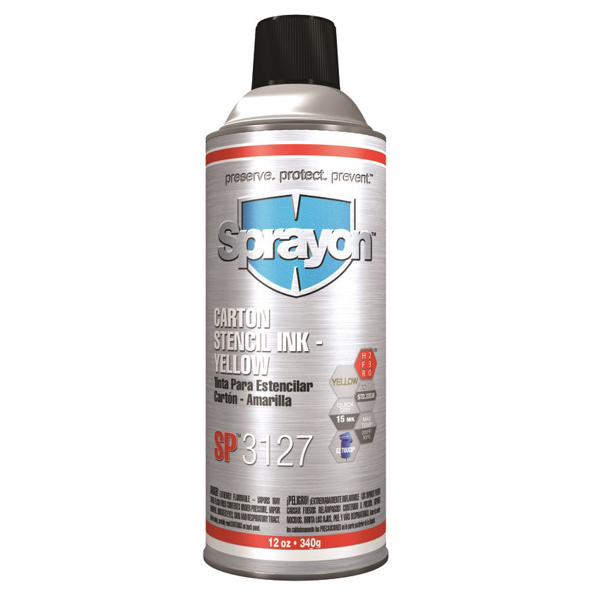 Sprayon 16 oz Yellow Stencil Ink Aerosol