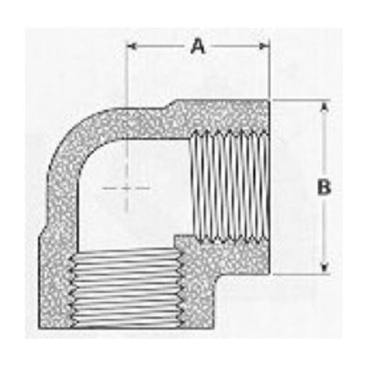 ELBOW 1-1/2 SS 316/316L 2000# THREAD