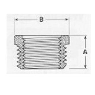 BUSHING 1-1/2X1-1/4 SS F304 HEX - 150# THREAD