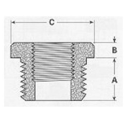 BUSHING 2X1/4 SS F304 HEX
