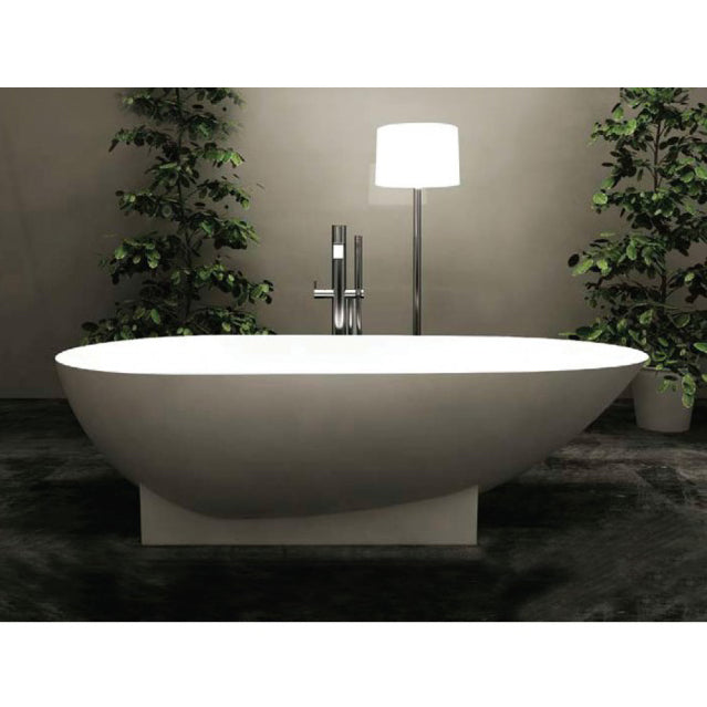 Shea 71-21/32x36x20" Freestanding Tub w/Chrome Drain in White