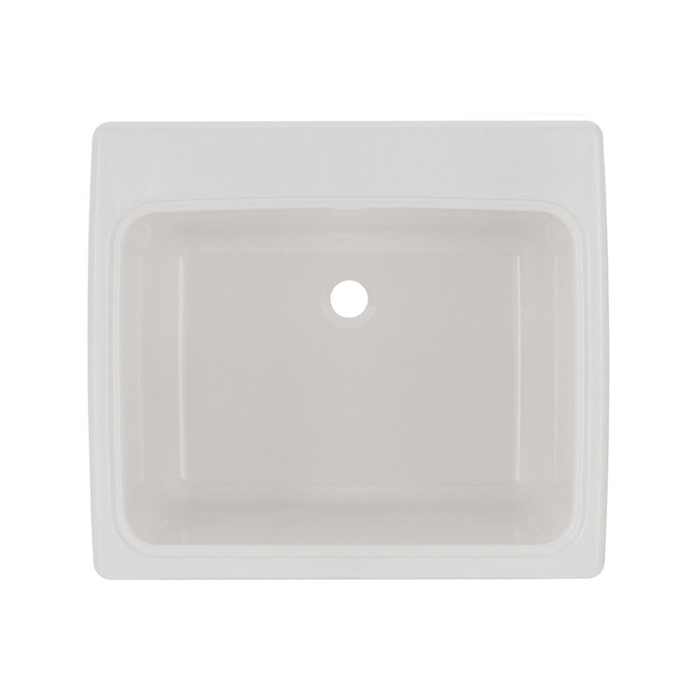 Single Bowl 25x22x13-9/16" Large Utility Sink in White