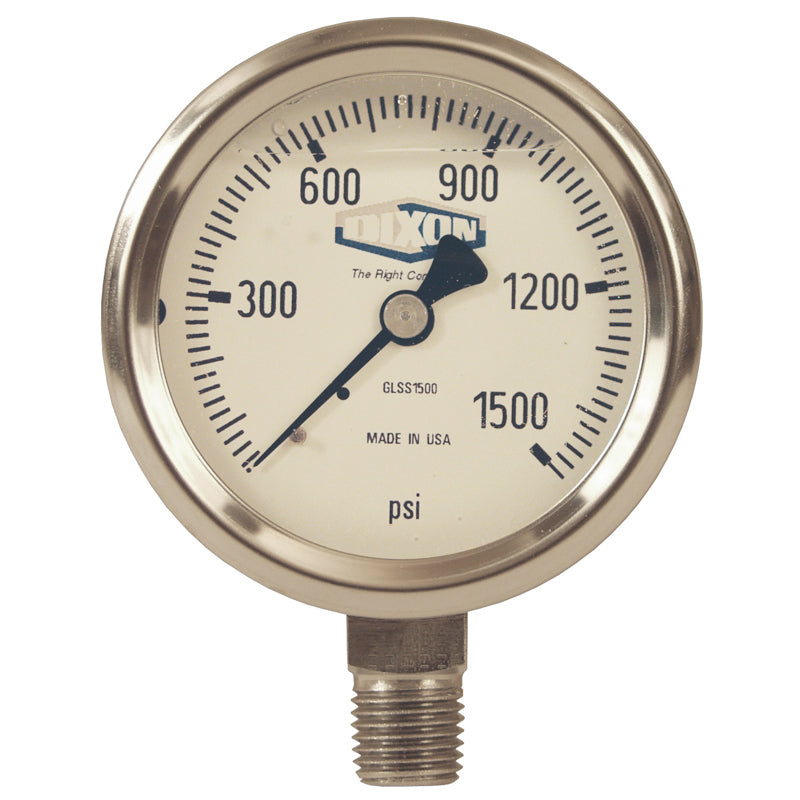 GAUGE 0-10000 STAINLESS STEEL GLSS10000 LIQUID FILLED - 2-1/2 FACE