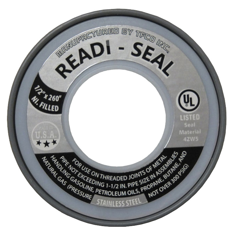 TAPE 1/2X260 TEFLON GRAY TTA50SS - STAINLESS STEEL