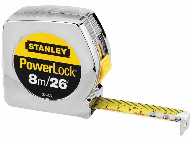 TAPE 1"X 8M POWER/LOCK 33-428 ENGLISH/METRIC 26'/8 METERS