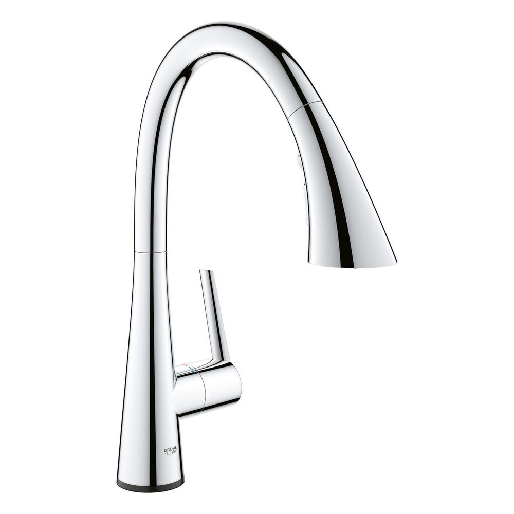 Ladylux Touch Single Hole Kitchen Faucet in StarLight Chrome