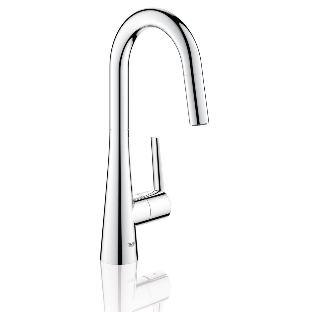 Ladylux Single Hole Kitchen Faucet in StarLight Chrome