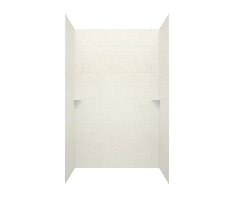 Subway Tile Glue Up Tub Wall Kit 36x62x72" in Tahiti White