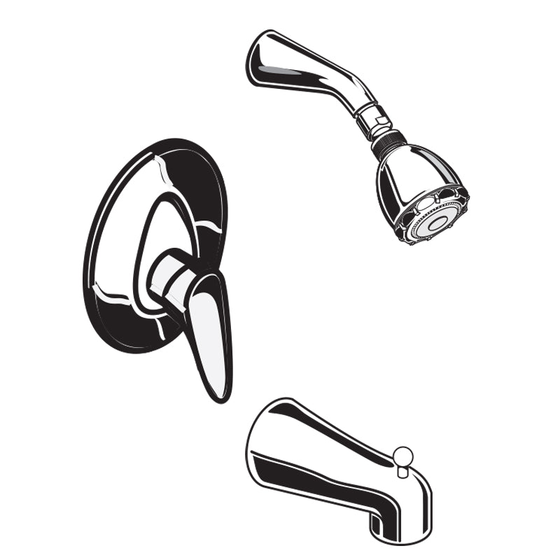 Ceramix Tub/Shower Trim In Satin Nickel