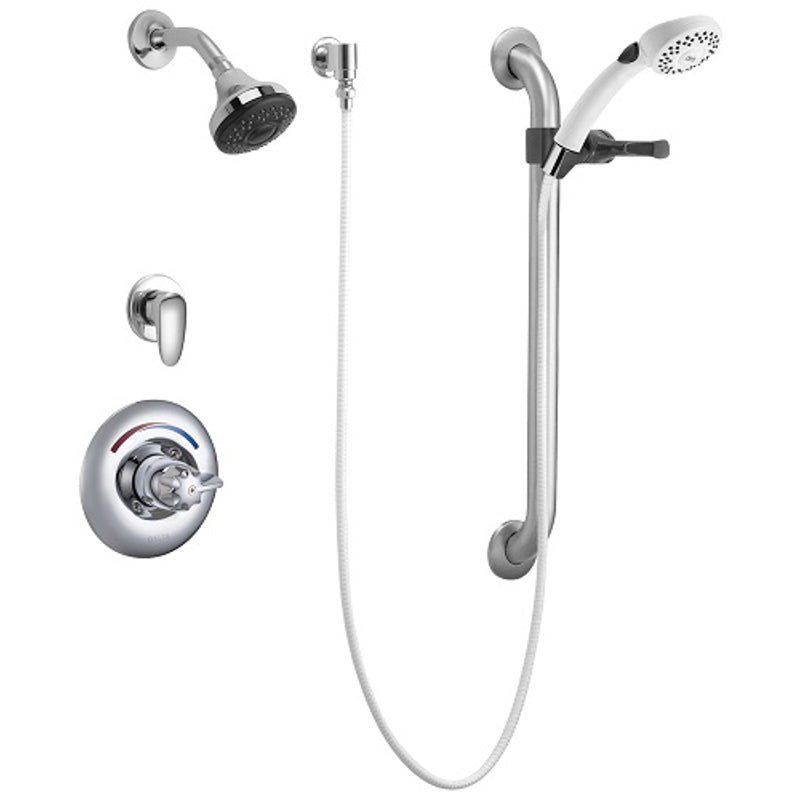 Multi-Choice Universal Dual Shower Trim Kit in Chrome