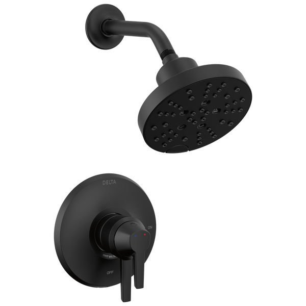 Galeon Shower Trim W/Multi-Function Showerhead In Matte Black