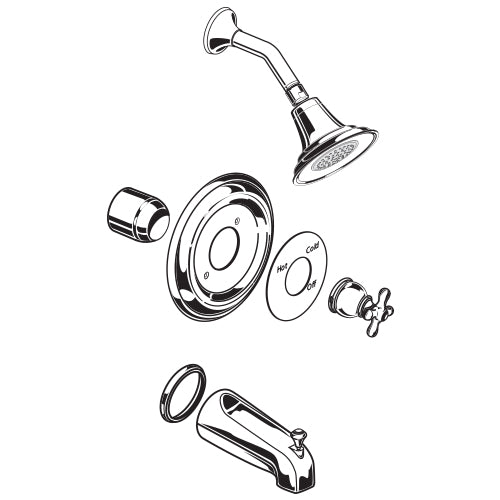Hampton Pressure Balanced Trim In Polished Brass