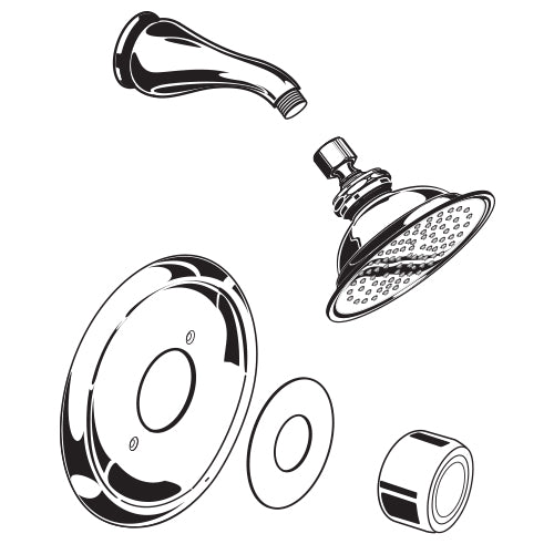 Amarillis Shower Trim W/Multi-Function Showerhead In Polished Chrome