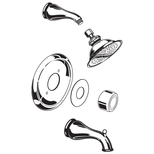 Amarilis Bath/Shower Trim Kit In Polished Chrome