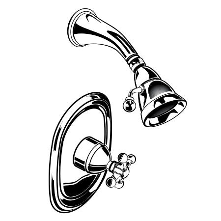 Enfield Shower Trim W/Multi-Function Showerhead In Polished Chrome