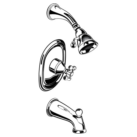 Enfield Tub/Shower Trim In Satin Nickel