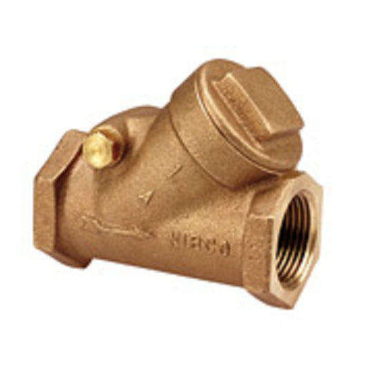 VALVE 1/4 BRASS SWING CHECK T413Y - W/TEFLON DISC NL74S04