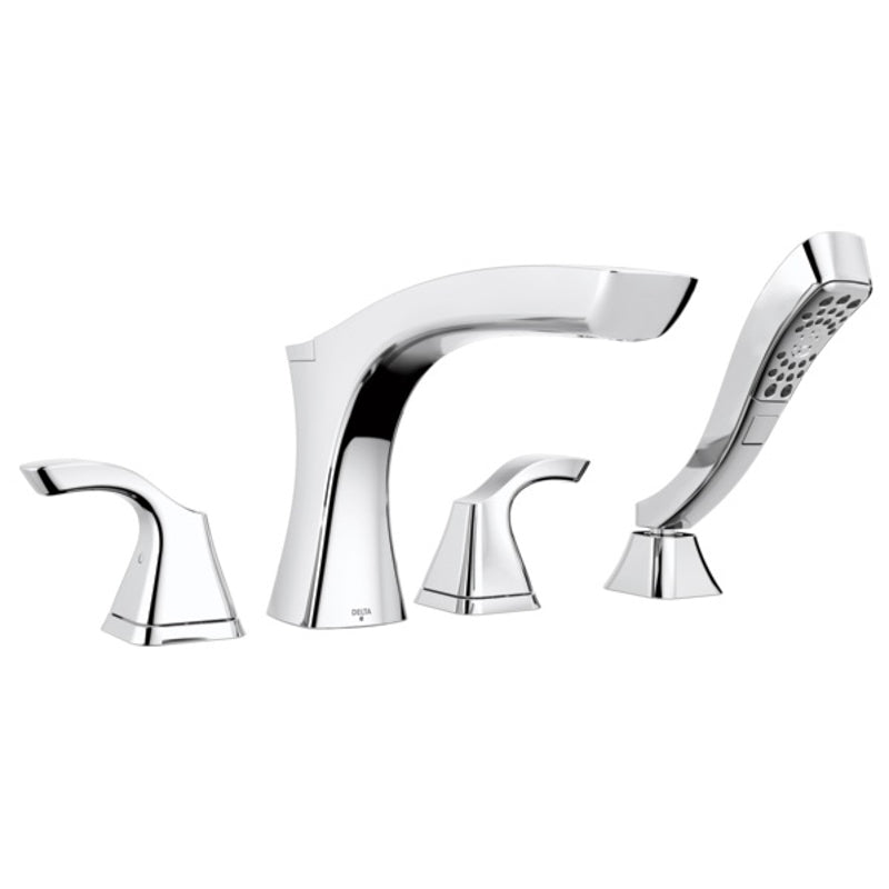 Tesla Tub Trim W/Handshower In Chrome