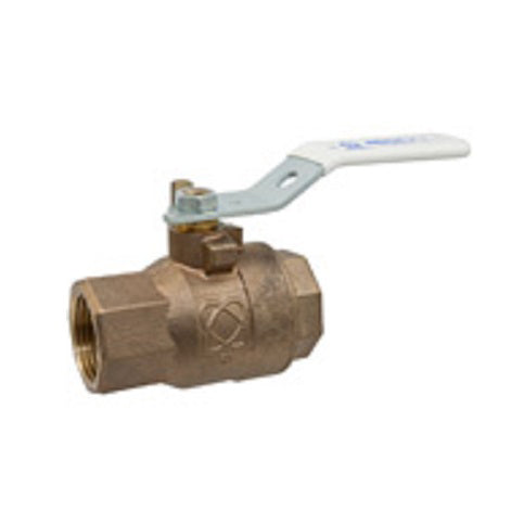 Ball Valve 1/2" Bronze Threaded Ends  2-Piece Full Port Standard Lever Handle Lead Free Max Pressure 600 PSI CWP non-shock