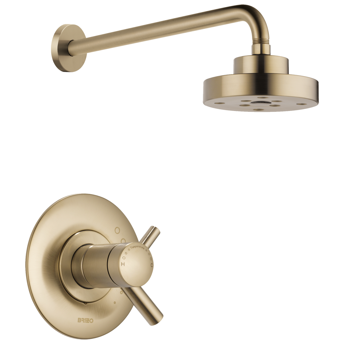 Odin Tempassure Thermostatic Shower Trim in Luxe Gold