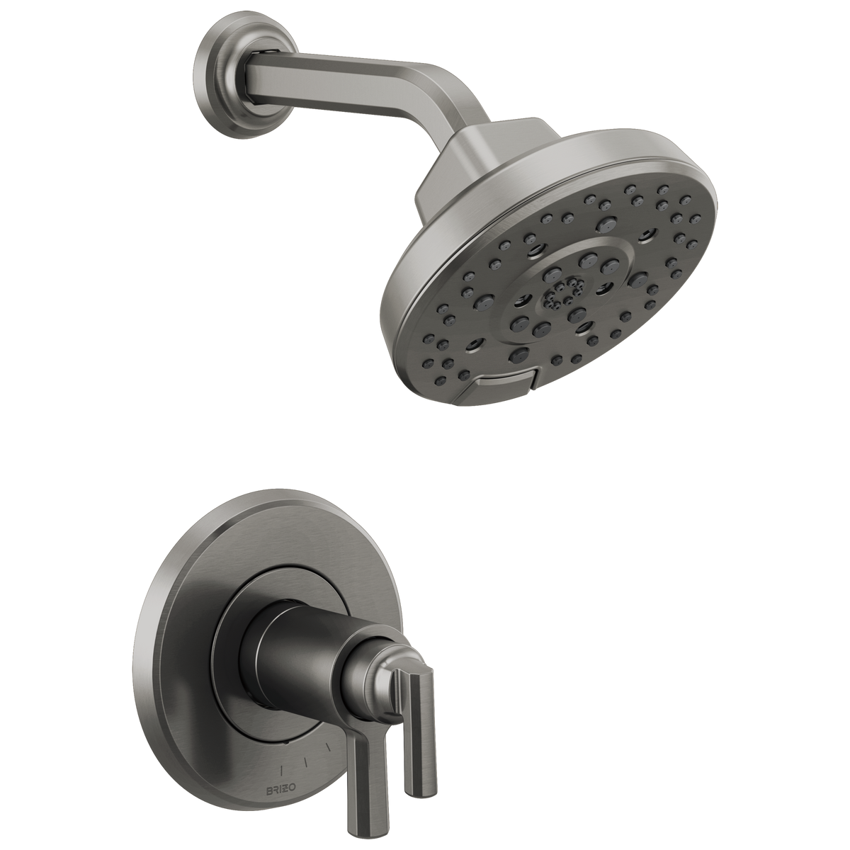 Levoir Shower Trim W/Multi-Function Showerhead In Luxe Steel