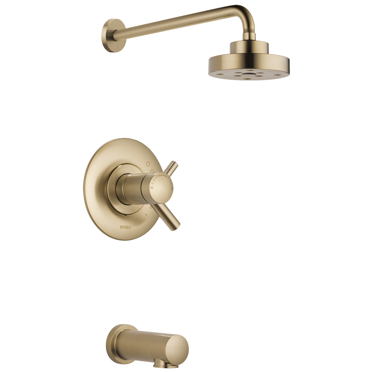 Odin Tempassure Thermostatic Tub/Shower Trim in Luxe Gold