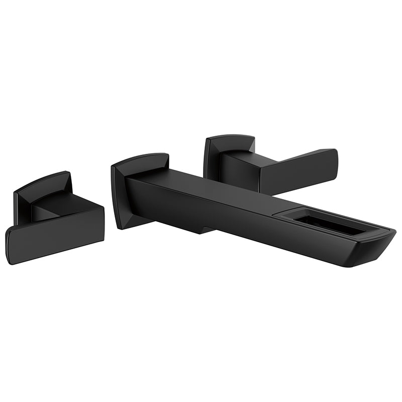 Brizo Vettis Wall Mount Lav Faucet Trim In Matte Black