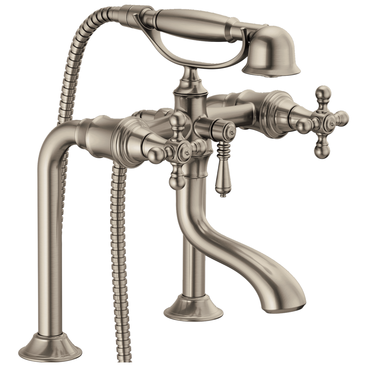 Tresa Two-Handle Tub Filler Trim Kit w/Cross Handles in Nickel