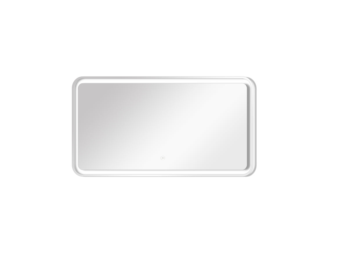 LED-Backlit Contemporary Mirror 35.43x27.56" w/Touch Sensor