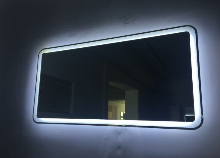 LED-Backlit Contemporary Mirror 47.24x27.56" w/Touch Sensor