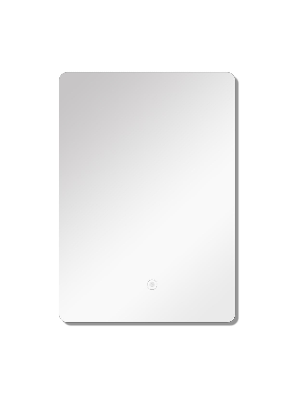 LED-Backlit Contemporary Mirror 19.69x23.62" w/Touch Sensor