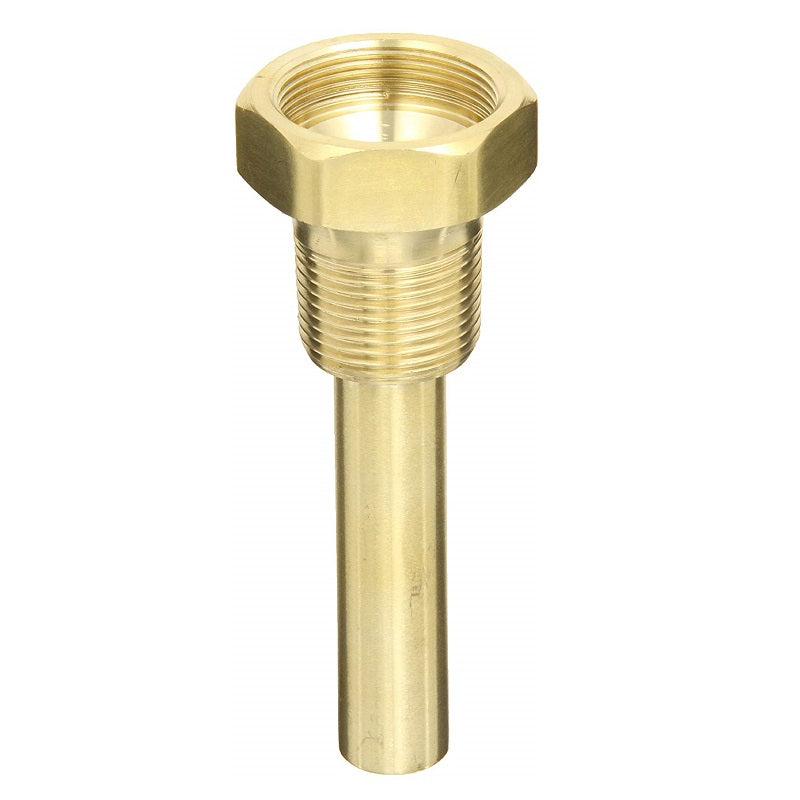 Thermowell 3-1/2" Stem Brass 3/4" NPT Thread