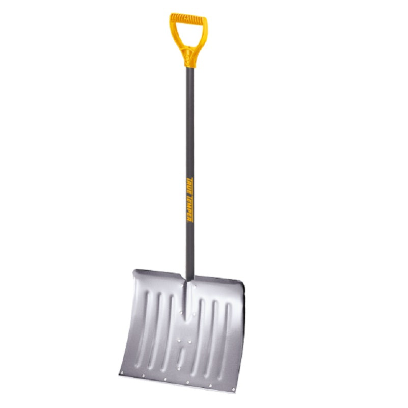 Snow Shovel 36" Steel Core D-Handle Pusher 14-1/2"X18" Aluminum Blade with Wear Strip