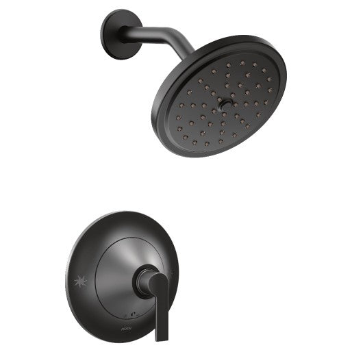 Doux Shower Trim W/Single-Function Showerhead In Matte Black