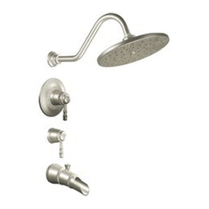 Bamboo Tub/Shower Trim In Brushed Nickel