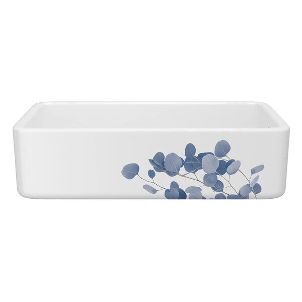 Shaws Original 36x18x10" Kitchen Sink in Blue/Silver Eucalyptus