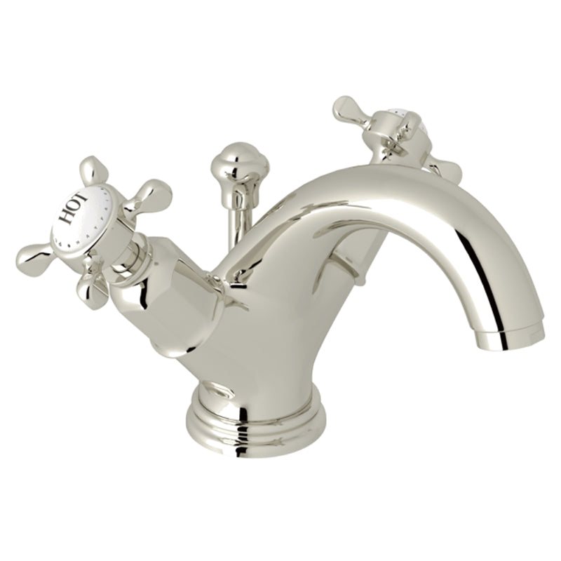 Edwardian Single Hole Lav Faucet in Polished Nickel