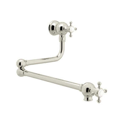 Perrin & Rowe Pot Filler w/Cross Handles in Polished Nickel