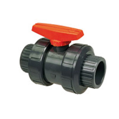 Ball Valve 6" PVC Schedule 80 Full Port Model C Socket True Union FKM O-Ring, Teflon Seat  Max Pressure 150 PSI non-shock