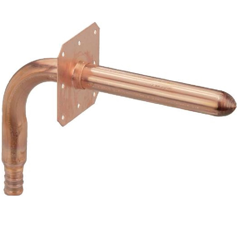 ELBOW 1/2" COPPER STUB OUT CRMPXFTG 44227 - W/WALL PLATE - 3-1/2X6"