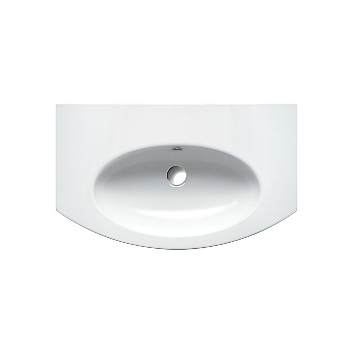 Velis 80 31.5x19.29x7.09 Single Bowl Bath Washbasin in Satin White