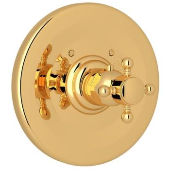 Country Bath Thermo Trim Plate In Italian Brass
