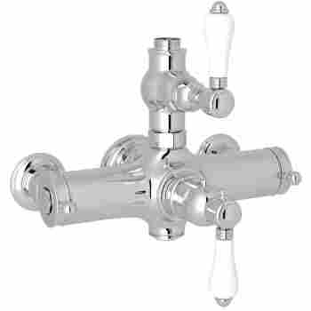Italian Country Wall Mounted Thermostatic Valve In Polished Chrome
