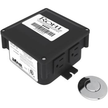 Air Activated Switch Button w/Control Box in Polished Chrome