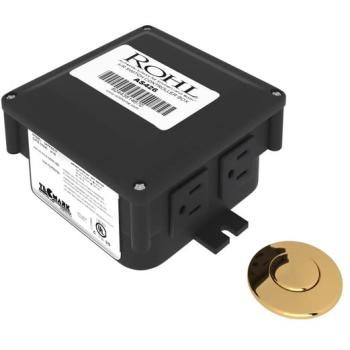 Air Activated Switch Button w/Control Box in Italian Brass
